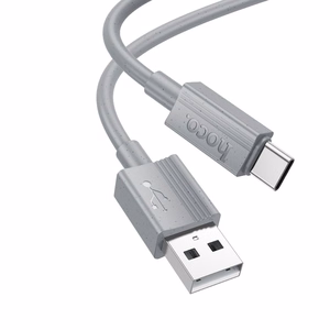 Кабель USB A - USB C Hoco 3A 1 m X107 серый