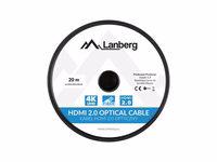 Lanberg CA-HDMI-20FB-0200-BK optical cable HDMI M/M 20m v2.0 4K AOC
