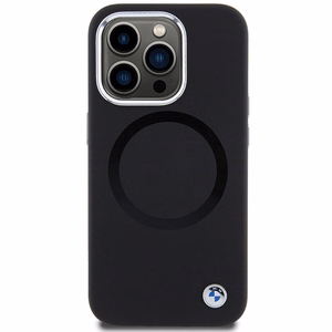 BMW parašo skystas silikonas Magnetinis dėklas telefonui iPhone 15 Pro - juodas
