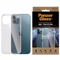 PanzerGlass ClearCase antibakterinis, karinio standarto sertifikuotas dėklas telefonui iPhone 12 Pro Max – permatomas