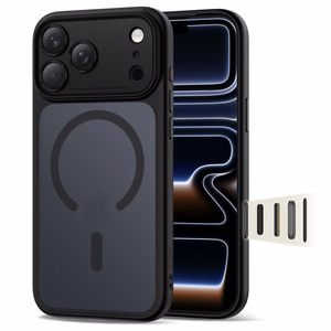 Tech-Protect Magpeak MagSafe CC dėklas telefonui iPhone 17 Pro - matinės juodos spalvos