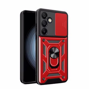Hibridinis Armor Camshield su stovu ir kameros dangteliu Samsung Galaxy A26 - raudona