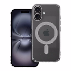 Dėklas telefonui MAG COVER skaidrus su kameros apsauga, suderinamas su MagSafe IPHONE 16