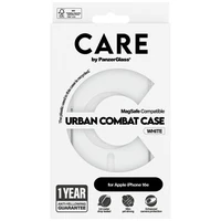 CARE by PanzerGlass Flagmanas Urban Combat Balta Magnetinis iPhone 16e dėklas - skaidrus