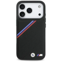 BMW M trispalvis metalinis logotipas magnetinis dėklas telefonui iPhone 17 Pro - juodas