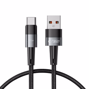 "Tech-Protect UltraBoost" USB-C / USB-A kabelis 66W 6A 0,5 m - pilkas