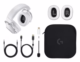 Logitech G 981-001269 Ausinės be mikrofono ir ausinės su mikrofonu Laisvų rankų įranga Bevielis Su lankeliu Žaidimams Bluetooth Balta