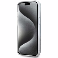 DKNY IML Mono ir juostelės Magnetinis dėklas iPhone 15 Plus / 14 Plus - juoda