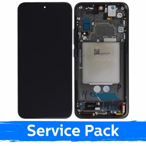 LCD ekranas suderinamas su Xiaomi 13 su rėmeliu / Juodas / (Service Pack)