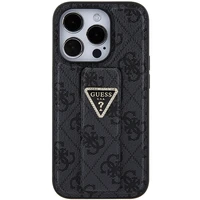 Guess dėklas telefonui su stovu Grip Stand 4G Triangle Strass iPhone 15 Pro Max - juodas