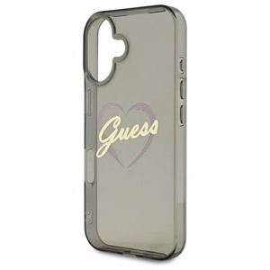 Guess IML Širdies dėklas telefonui iPhone 16 - juodas