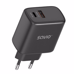 SAVIO LA-06/B USB Quick Charge Power Delivery 3.0 30W įkroviklis