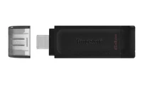 Kingston atmintukas 64GB USB-C DT70 juodas