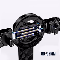 Blavec asmenukių lazda Aluminium Fusion P-07 Magsafe trikojis + nuotolinio valdymo pultas + 2 lempos 1,4 metro (SSFP07-MTR2LB14) juodas