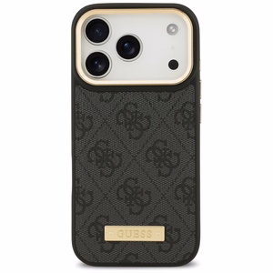 Guess 4G Logo Plate MagSafe Case for iPhone 17 Pro - Black