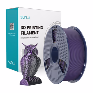 Sunlu PLA+ Silk dviejų spalvų filamentas (juodas ir violetinis)