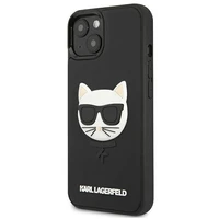 Karl Lagerfeld 3D Guminis Choupette dėklas iPhone 13 mini - juodas
