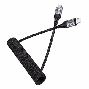Kabelis USB-C į Lightning Hoco PD 2,4A 1,5 m X121 juodas