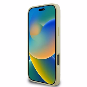 Guess Fiksuotas Blizgus Didelis 4G dėklas telefonui iPhone 16 Pro - auksinis