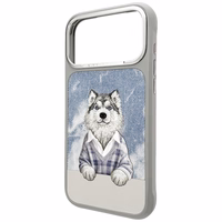 Nimmy Gentle Pets Series Dog MagSafe dėklas iPhone 17 Pro Max pilkas