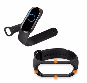 Silikoninis dirželis XIAOMI Mi Band 5 / 6 / 7 juodas (01)