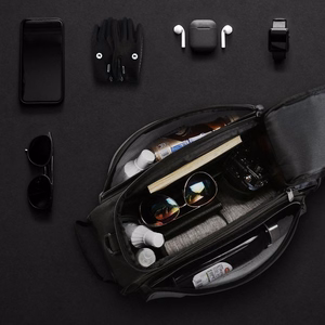 Wozinsky Bike Pannier Bag with Shoulder Strap 13L Black (WBB1BK)