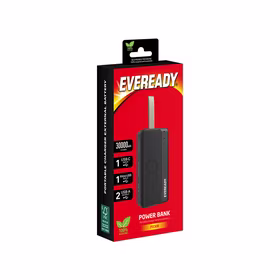 Eveready PX30B - Powerbank 30000 mAh 2x USB-A (juodas)