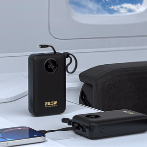 Dudao K14+ Powerbank 20000mAh 22.5W USB-C / USB-A / Built-in Lightning and USB-C Cables - Black