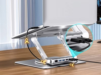 Reguliuojamas nešiojamojo kompiuterio stovas + USB-C HDMI šakotuvas Unitek D1109B01 PD 100W