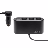 Savio 12/24V automobilio žiebtuvėlio lizdo šakotuvas SA-024