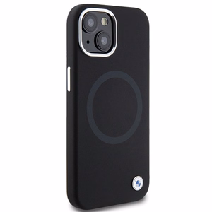 BMW parašo skystas silikonas Magnetinis dėklas telefonui iPhone 15 Plus - juodas
