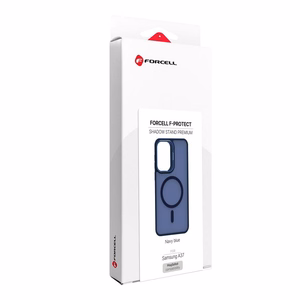 Case for Samsung A57 Forcell F-Protect Shadow Stand Premium compatible with MagSafe navy blue