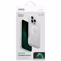 Uniq Combat Active Magclick krovimo dėklas telefonui iPhone 16 Pro Max - baltas