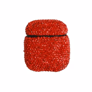 Deimantinis dėklas Airpods - raudonas