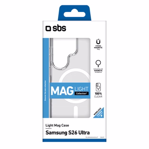 SBS Dėklas Light Mag Protective Dėklas for Samsung Galaxy S26 Ultra suderinamas su MagSafe - skaidrus