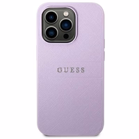 Guess Saffiano Strap Dėklas telefonui iPhone 14 Pro Max 6.7" - violetinis