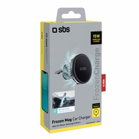 Išmaniojo telefono laikiklis su indukciniu įkrovikliu SBS TESUPFANWIR15W 15W, tvirtinamas prie oro angos, su aušinimu – juodas