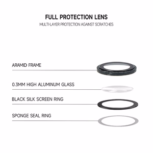 Tel Protect 3D Lens Aramid Series grūdinti kameros lęšių apsauginiai stiklai Apple iPhone 18 Pro / 18 Pro Max (3 vnt.)