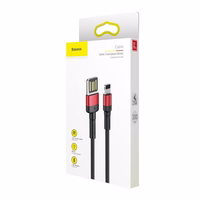 Baseus Cafule Dvipusis USB Lightning kabelis 2,4A 1m (juodas+raudonas)