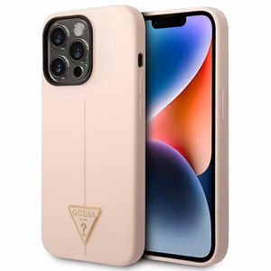 Guess GUHCP14LSLTGP iPhone 14 Pro 6.1" pink/pink hardcase Silicone Triangle