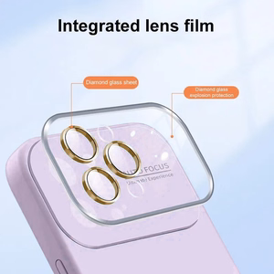 Minkštas silikoninis dėklas objektyvui Iphone 15 Plus šviesiai violetinė