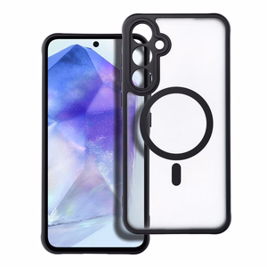 FULL MATTE MAG COVER dėklas telefonui, suderinamas su MagSafe, skirtas SAMSUNG A55 juodas