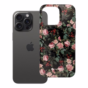 FORCELL F-PROTECT Mirage, karinio lygio dėklas su MagSafe, suderinamas su IPHONE 15 PRO MAX rožinė drama