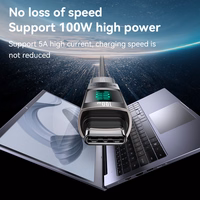 Yesido adapteris OTG GS24 - Type C (vyras) į Type C (moteris) - su LCD ekranu juodas