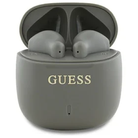Guess Bluetooth ausinės GUTWSJ14ESGE TWS + įkrovimo stotelė smėlio spausdintas klasikinis logotipas