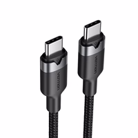 Vention USB-C į C kabelis, apipintas, 3A, 480Mbps, 60W, 2m, BK