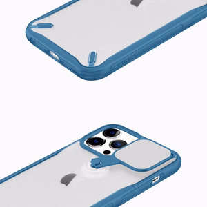 Nillkin Cyclops dėklas iPhone 13 Pro - juodas su kamera apsauga ir sulankstomu stovu