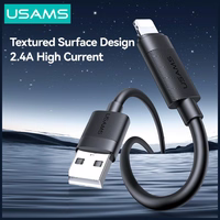 Laidas USAMS U94 12W Lightning į USB-A 1m juodas