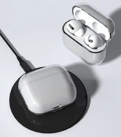 Dėklas AirPods 2 / AirPods 1 standus, stiprus, skaidrus dangtelis ausinėms (dėklas A)