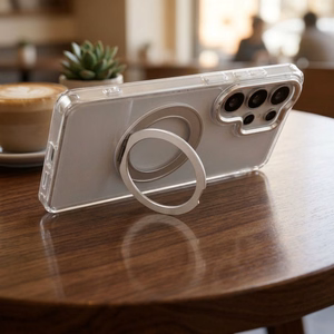 Case for Samsung A57 Frame Circle Stand compatible with MagSafe transparent